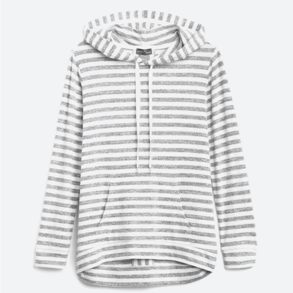 Market & Spruce Perine Pocket Hooded Knit Top, size M